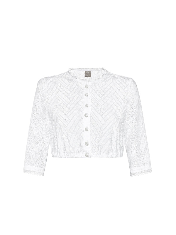 Berwin Lace Dirndl Blouse 3/4 Sleeve "Hilde" white