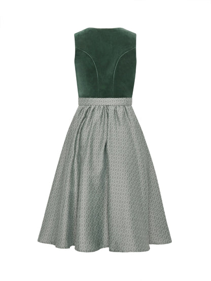 Berwin Long Dirndl 2pcs. 75cm "Janet" green (low stock)