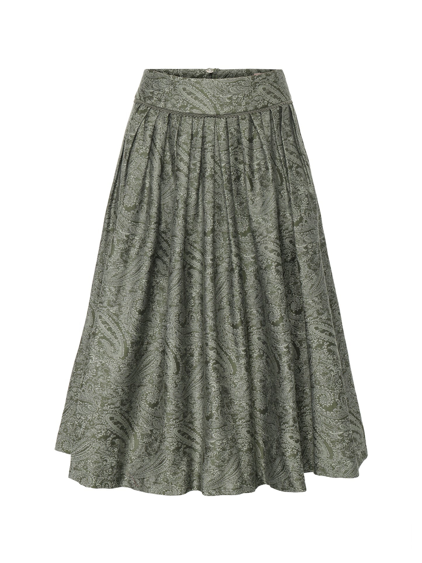 Berwin Traditional Skirt, Olive Green — 80cm