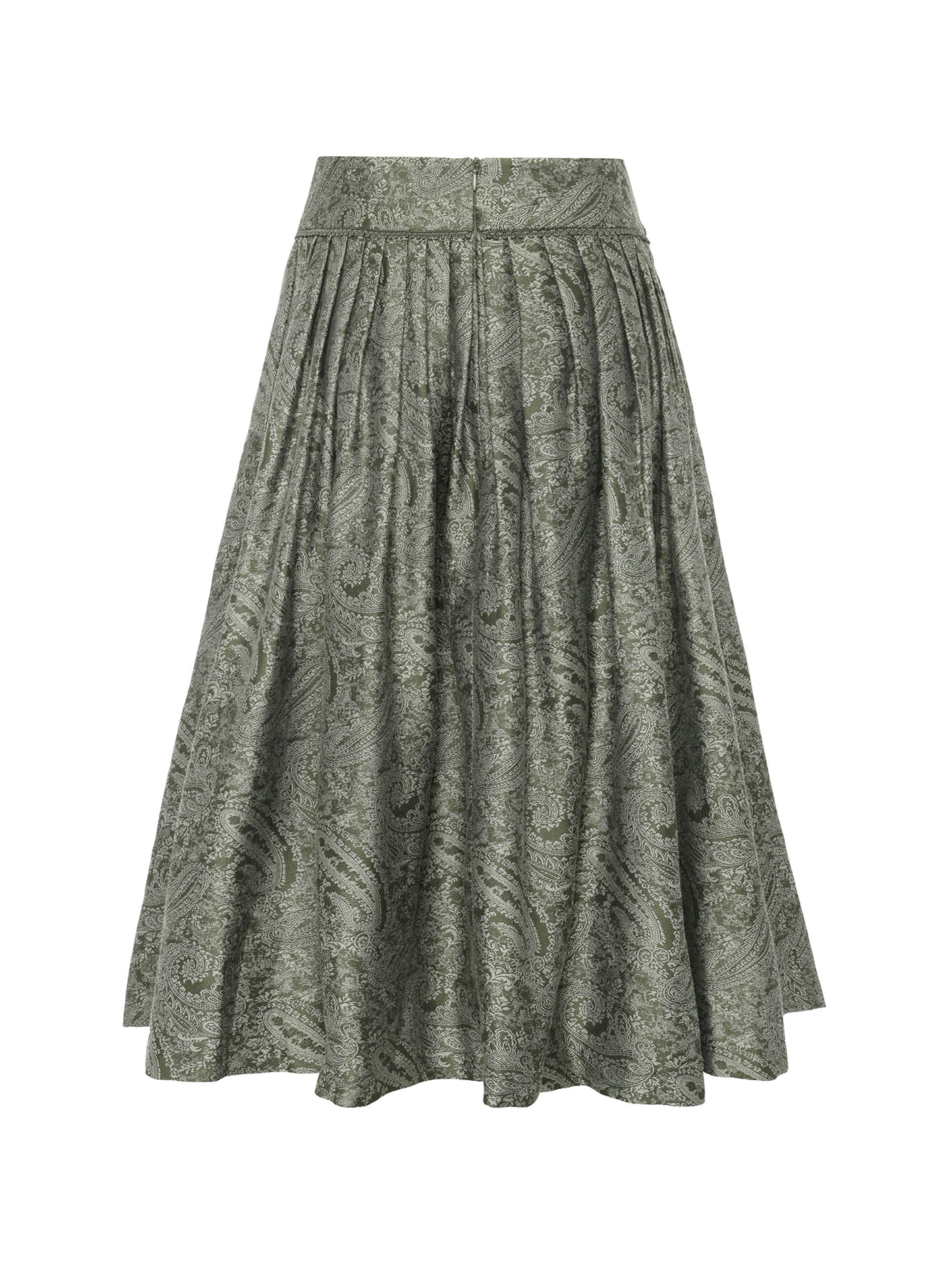 Berwin Traditional Skirt, Olive Green — 80cm