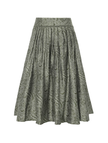 Berwin Traditional Skirt, Olive Green — 80cm