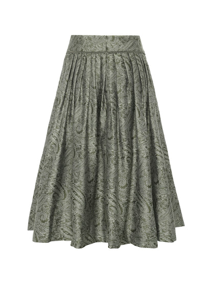 Berwin Traditional Skirt, Olive Green — 80cm