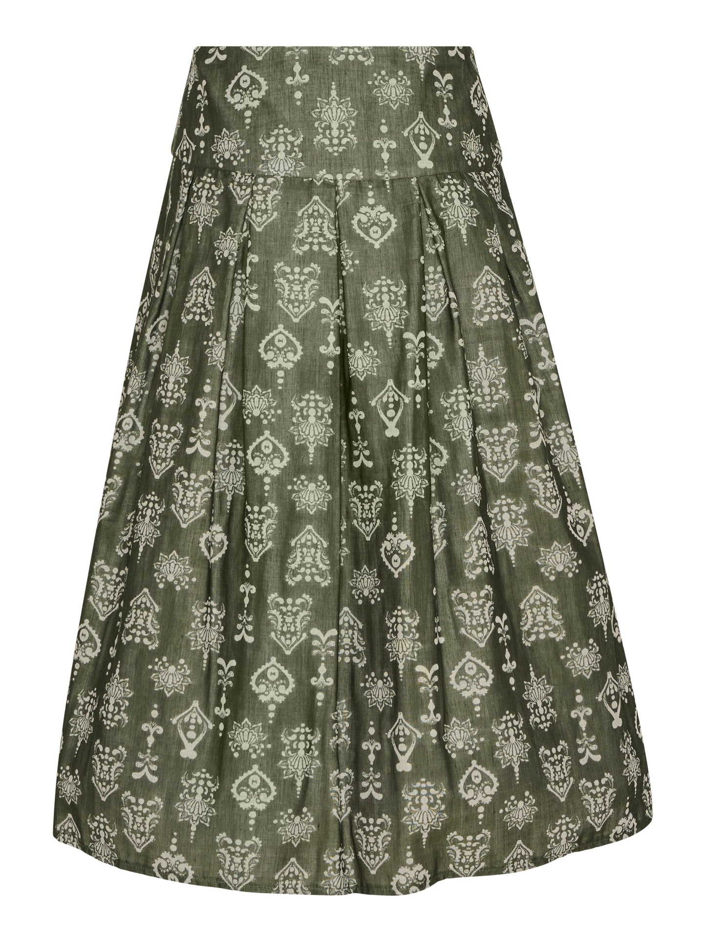 Berwin Traditional Skirt, Olive Green — 80cm