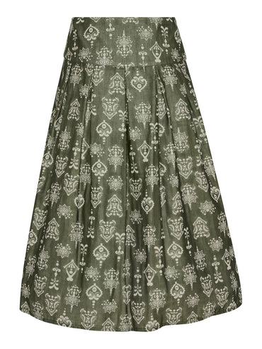 Berwin Traditional Skirt, Olive Green — 80cm