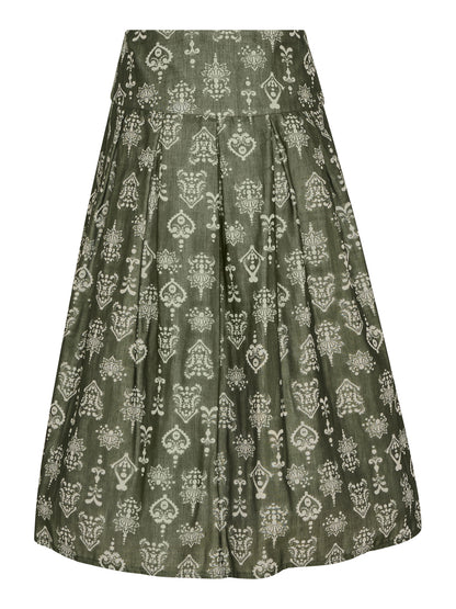 Berwin Traditional Skirt, Olive Green — 80cm