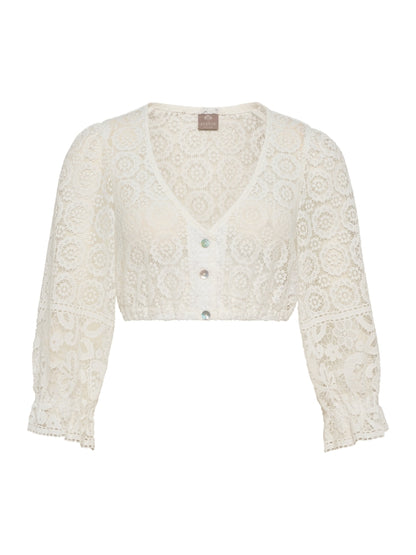 Berwin 3/4 Sleeve Dirndl Blouse "Cassi" ecru
