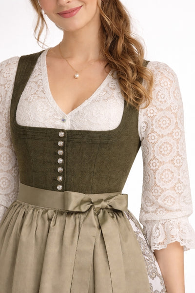 Berwin 3/4 Sleeve Dirndl Blouse "Cassi" ecru