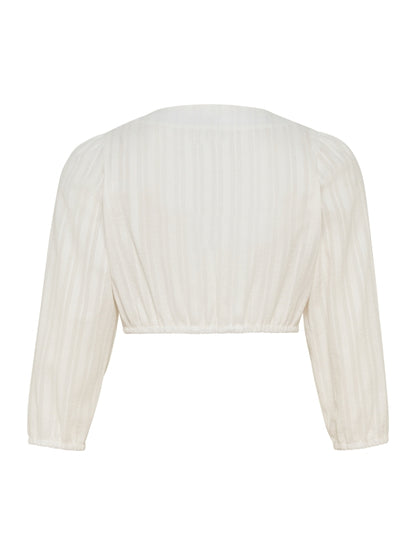 Berwin V-Neck Dirndl Blouse "Crystal" ecru