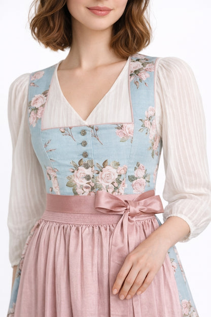 Berwin V-Neck Dirndl Blouse "Crystal" ecru