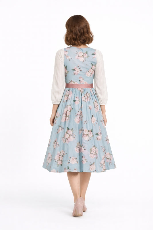 Berwin V-Neck Dirndl Blouse "Crystal" ecru