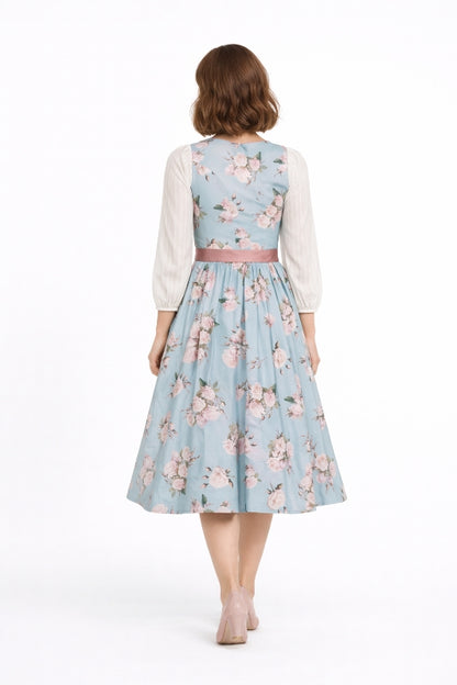 Berwin V-Neck Dirndl Blouse "Crystal" ecru