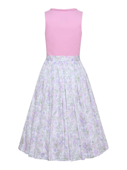Berwin Long Dirndl 2pcs. 75cm "Pippi" pink/purple