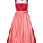 Berwin Long Dirndl 2pcs. 75cm "Cherry" red