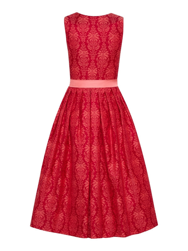 Berwin Long Dirndl 2pcs. 75cm "Cherry" red