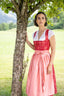 Berwin Long Dirndl 2pcs. 75cm "Cherry" red
