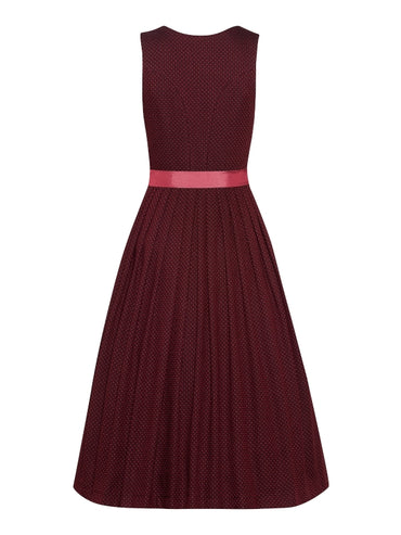 Berwin Maxi Dirndl 2pcs. 80cm "Leonie" dark red