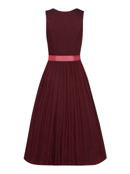 Berwin Maxi Dirndl 2pcs. 80cm "Leonie" dark red