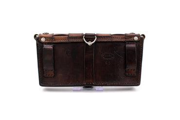 Swiss Army Stgw 57 Leather Utility Bag with Braided Rifle Sling & Antique Silver Edelweiss Accents