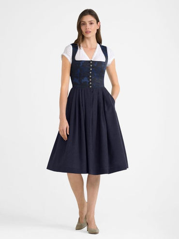 Berwin Long Dirndl 1 pc. 70cm "Ruby" navy