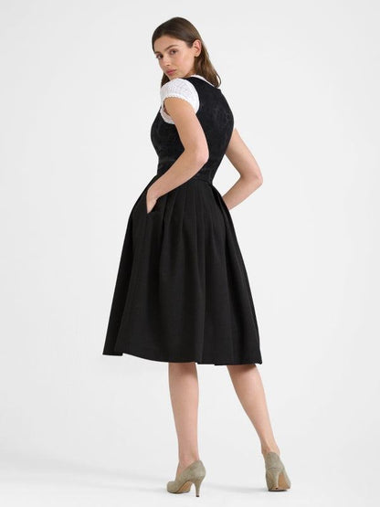 Berwin Long Dirndl 1 pc. 70cm "Ruby" black