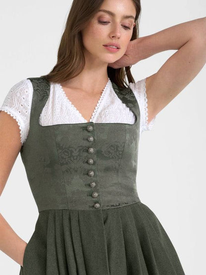 Berwin Long Dirndl 1 pc. 70cm "Ruby" green