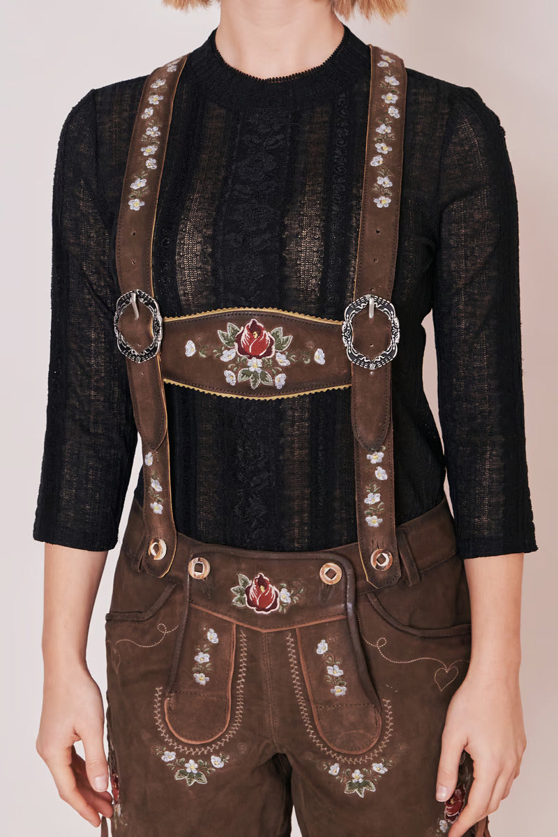Kruger Ladies Lederhosen Short "Jorina" brown