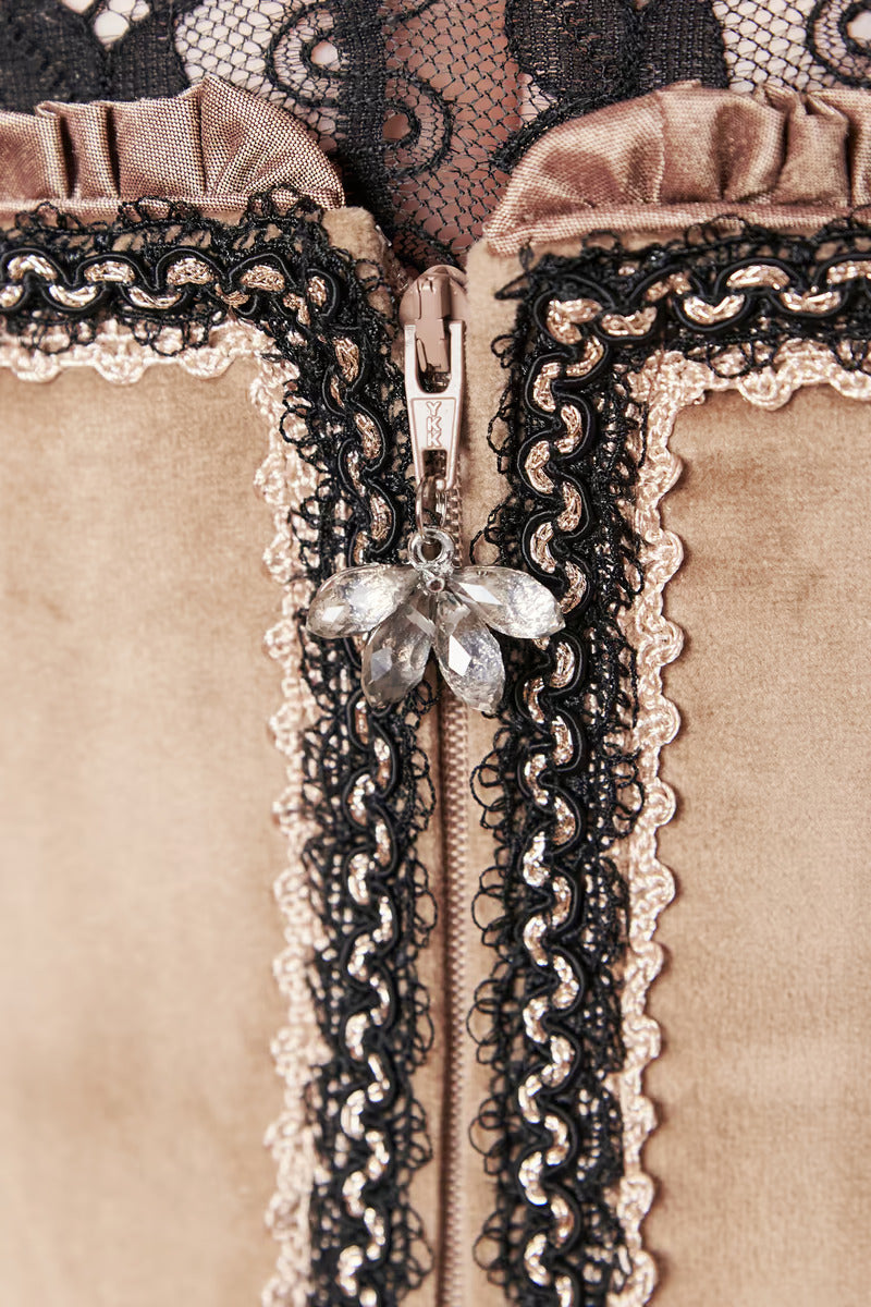 Kruger Midi Dirndl 2pcs. 50cm "Selene" brown