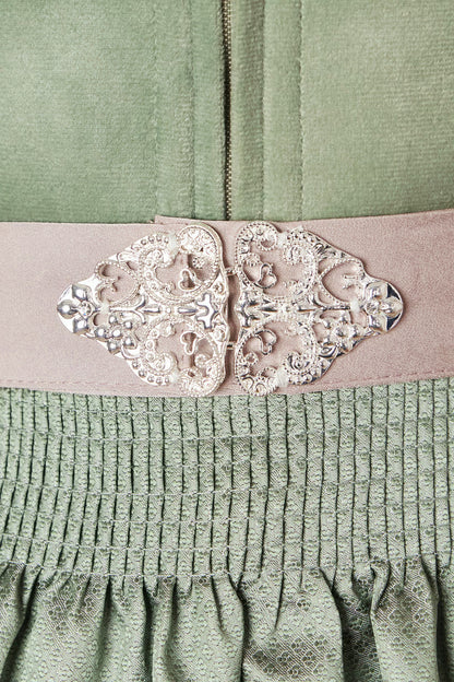 Kruger Mini Dirndl 2pcs. 50cm "Neelia" green