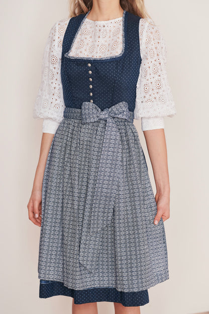 Julia Trentini Kati Midi Dirndl, Blue — 60cm