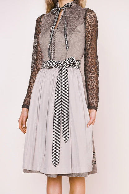 Julia Trentini Erna Midi Dirndl, Silver — 60cm