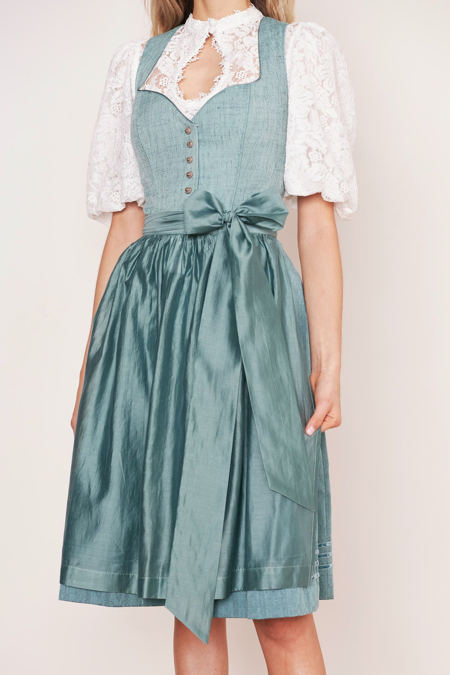 Julia Trentini Astrid Midi Dirndl, Turquoise — 60cm