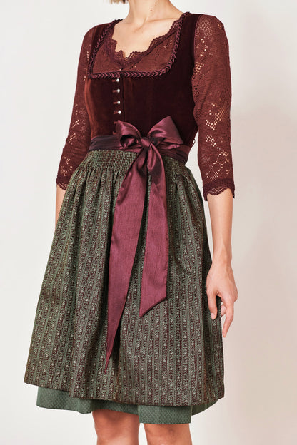 Julia Trentini Felicia Midi Dirndl, Red — 60cm