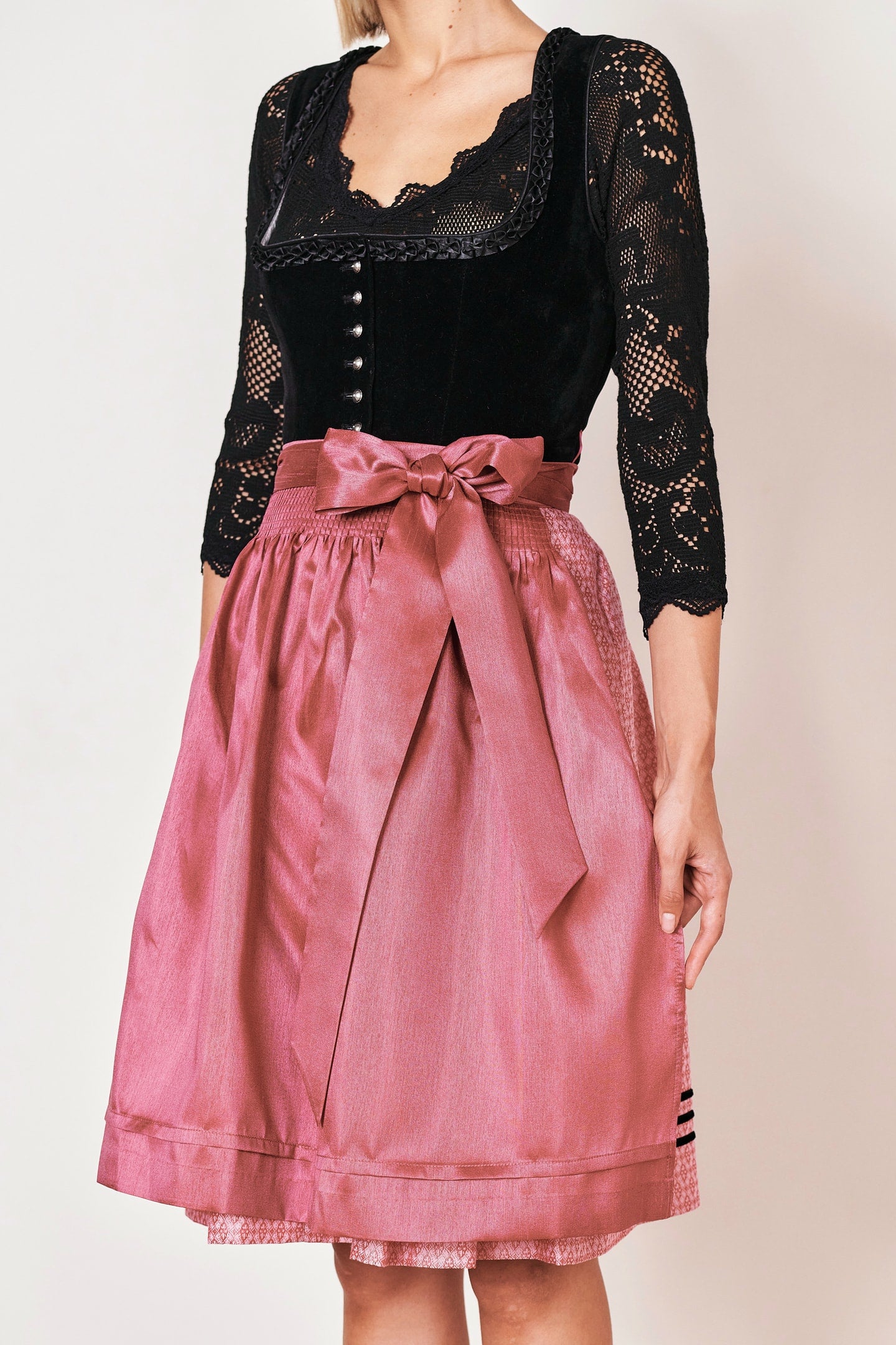 Julia Trentini Agatha Midi Dirndl, Black — 60cm