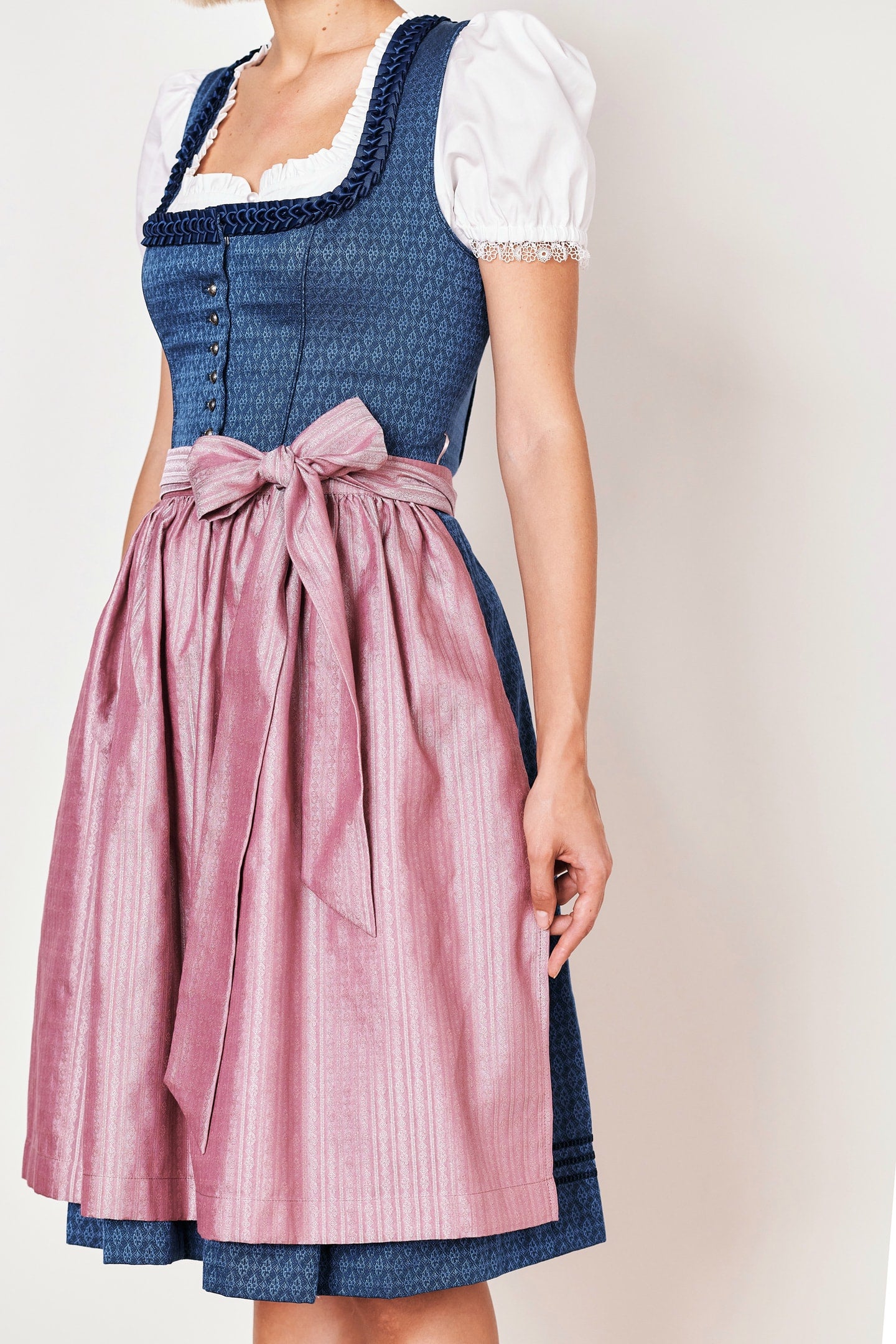 Julia Trentini Alma Midi Dirndl, Blue — 60cm