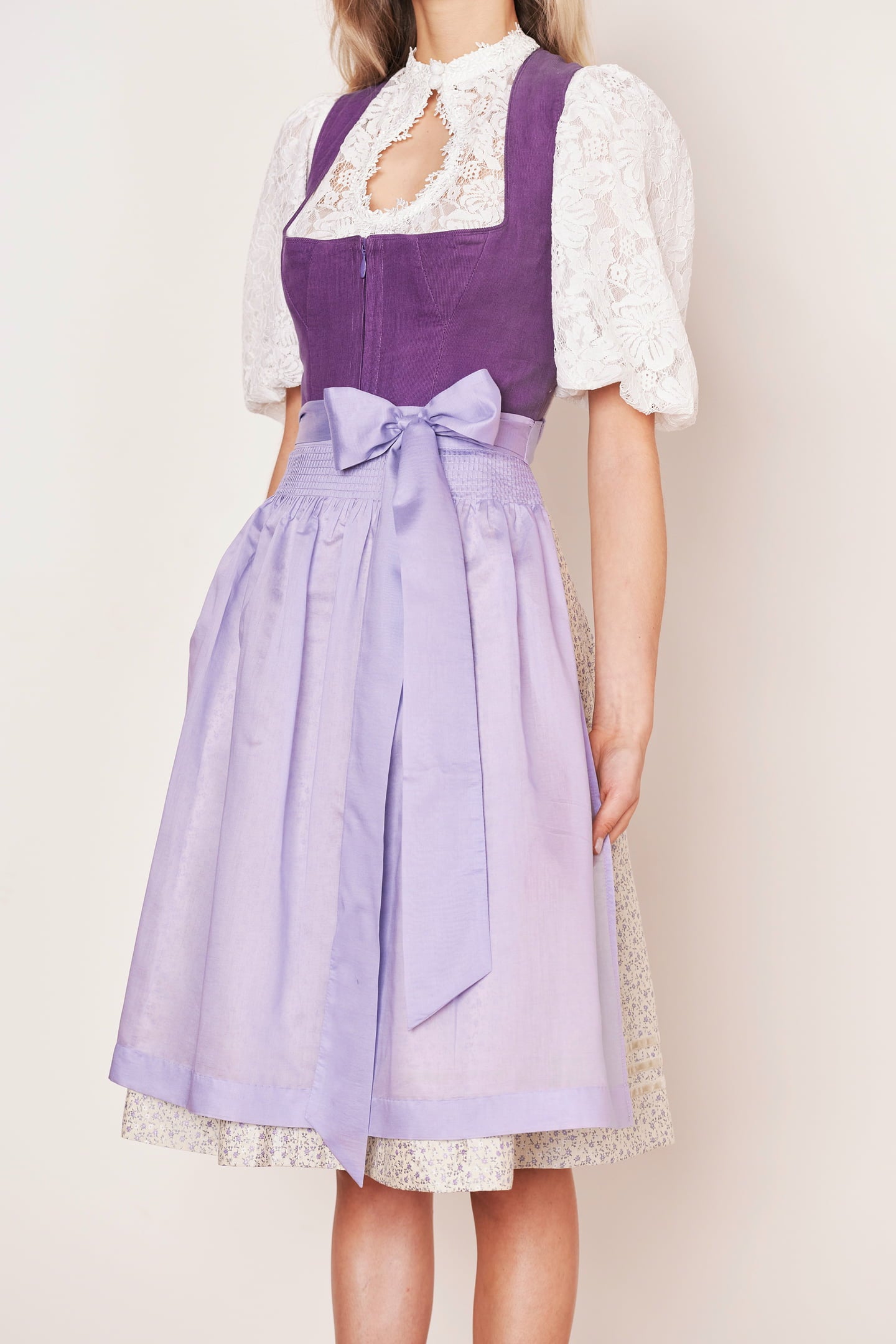 Julia Trentini Wilma Midi Dirndl, Purple — 60cm