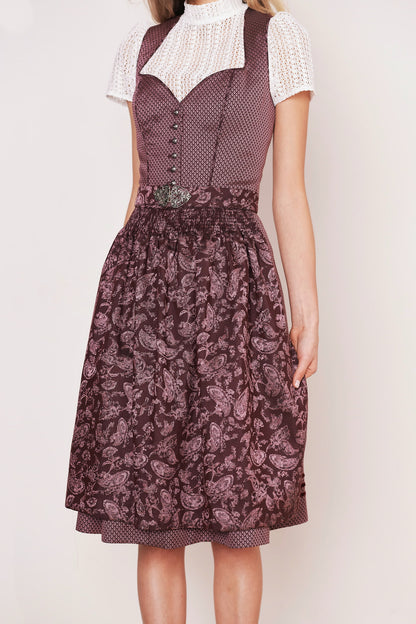 Julia Trentini Agathe Midi Dirndl, Red — 60cm