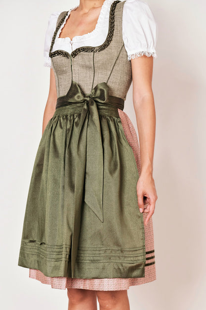 Julia Trentini Bea Midi Dirndl, Olive — 60cm