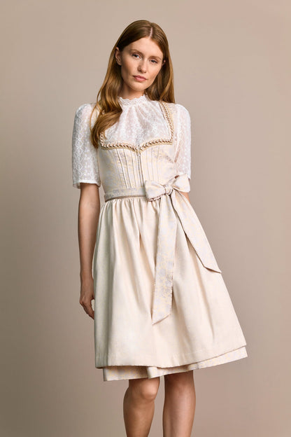 Julia Trentini Cecilia Midi Dirndl, Beige — 60cm