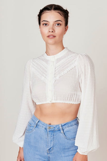 Julia Trentini Fenja Dirndl Blouse, Ecru