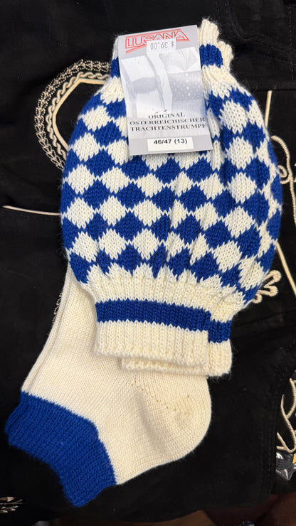 Men's Loferl Loden Tweed (natural/ blue checkers) closeout Size 13 only