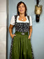 Berwin Midi Dirndl 2pcs. 60cm "Ottilie" anthracite