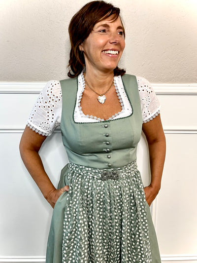 Berwin Long Dirndl 2pcs. 70cm "Heidi" olive