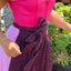 Midi Dirndl 2pcs. 60cm "Lyvia" berry (38-44)