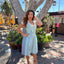 Mini Dirndl 2pcs. 50cm "Lyvia" sage (sizes 36,38 in USA stock)