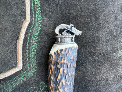 Traditional Deer Horn Knife with Pistol