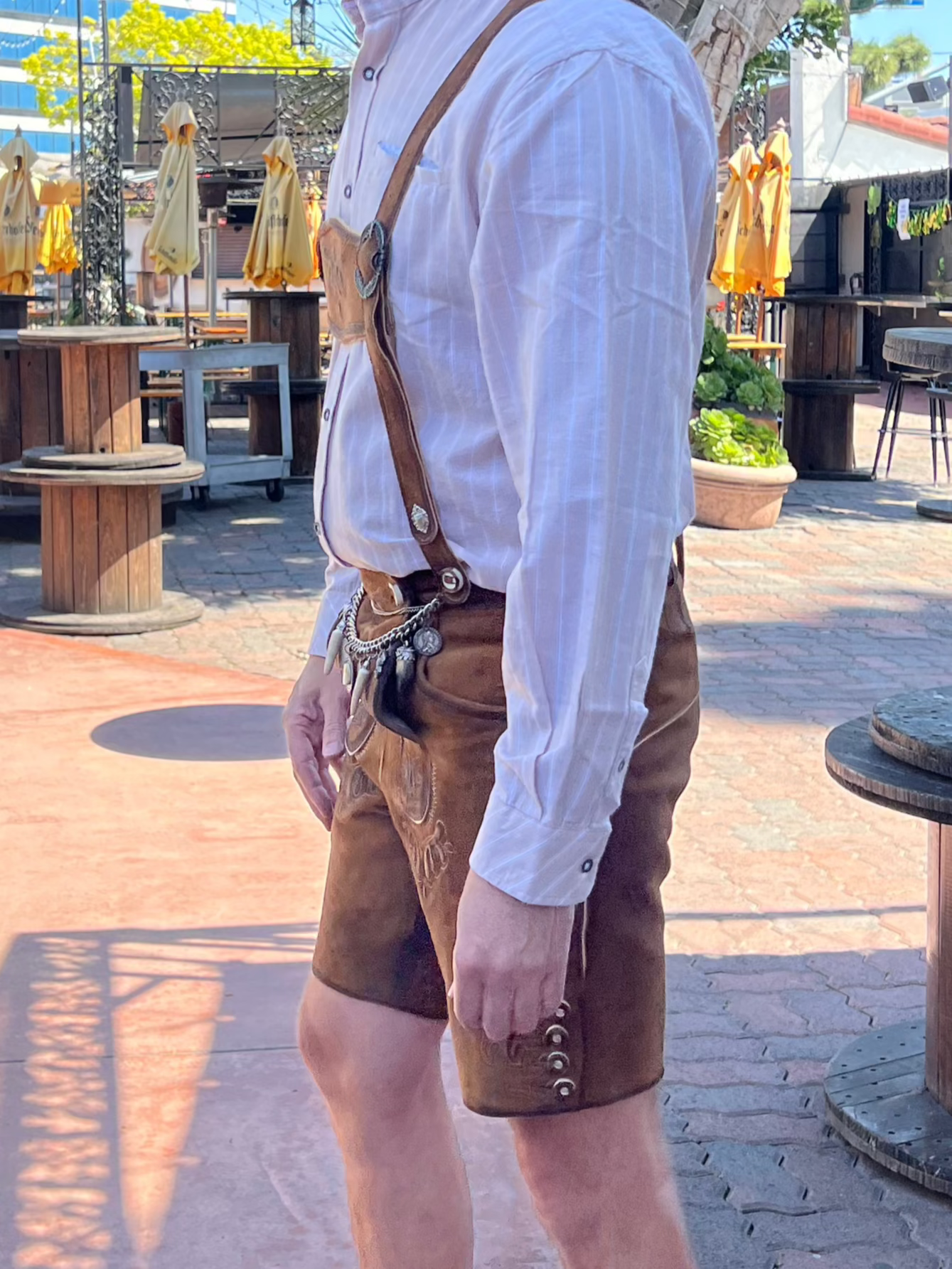 Men's Lederhosen "TradKraft" H-Straps brown (sizes 46-66)