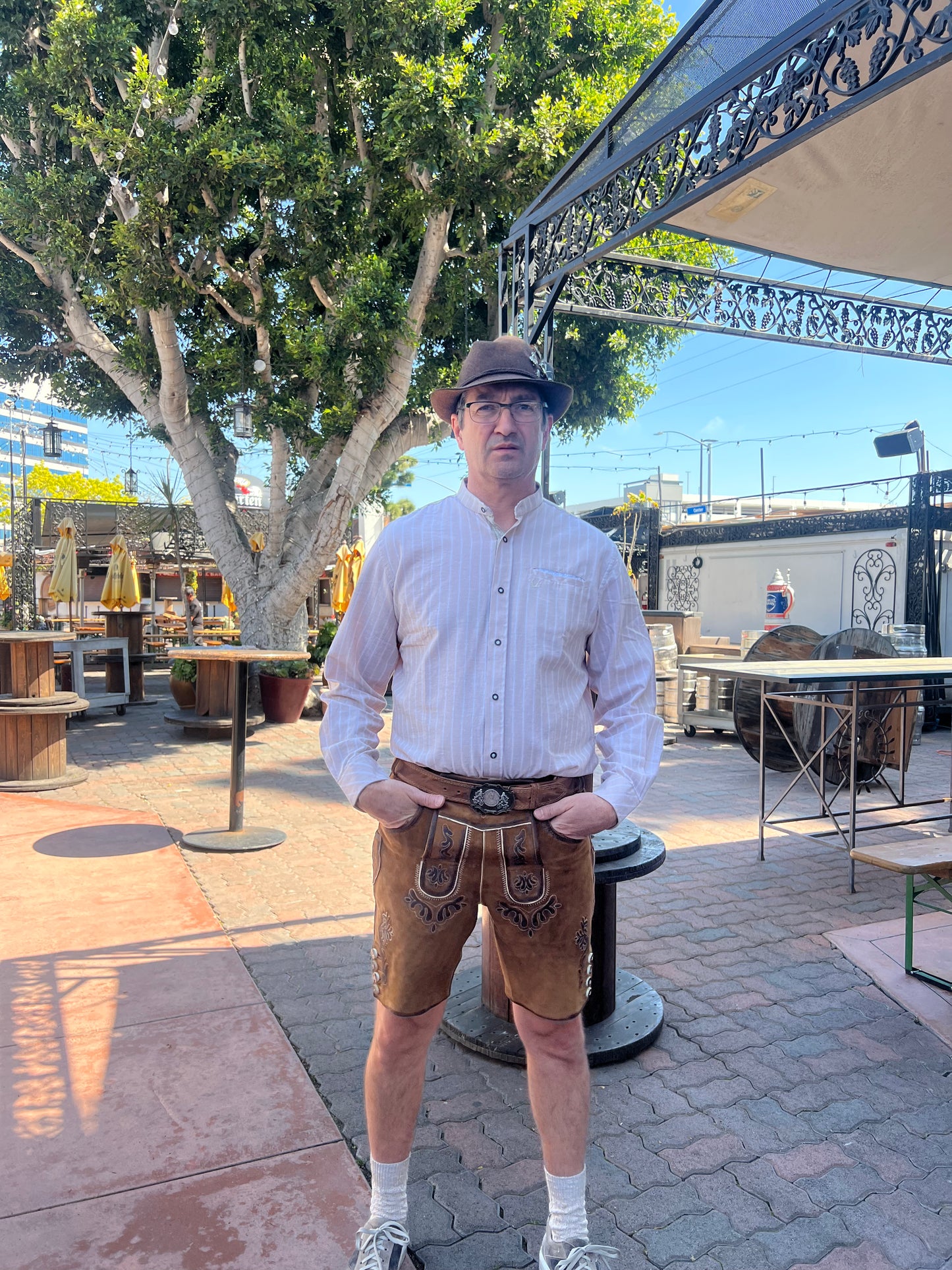 Men's Lederhosen "TradKraft" H-Straps brown (sizes 46-66)