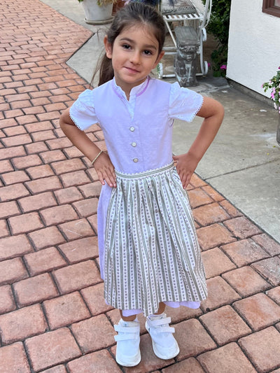 Barwolf Girls Dirndl 3 pcs. "Lotti" purple
