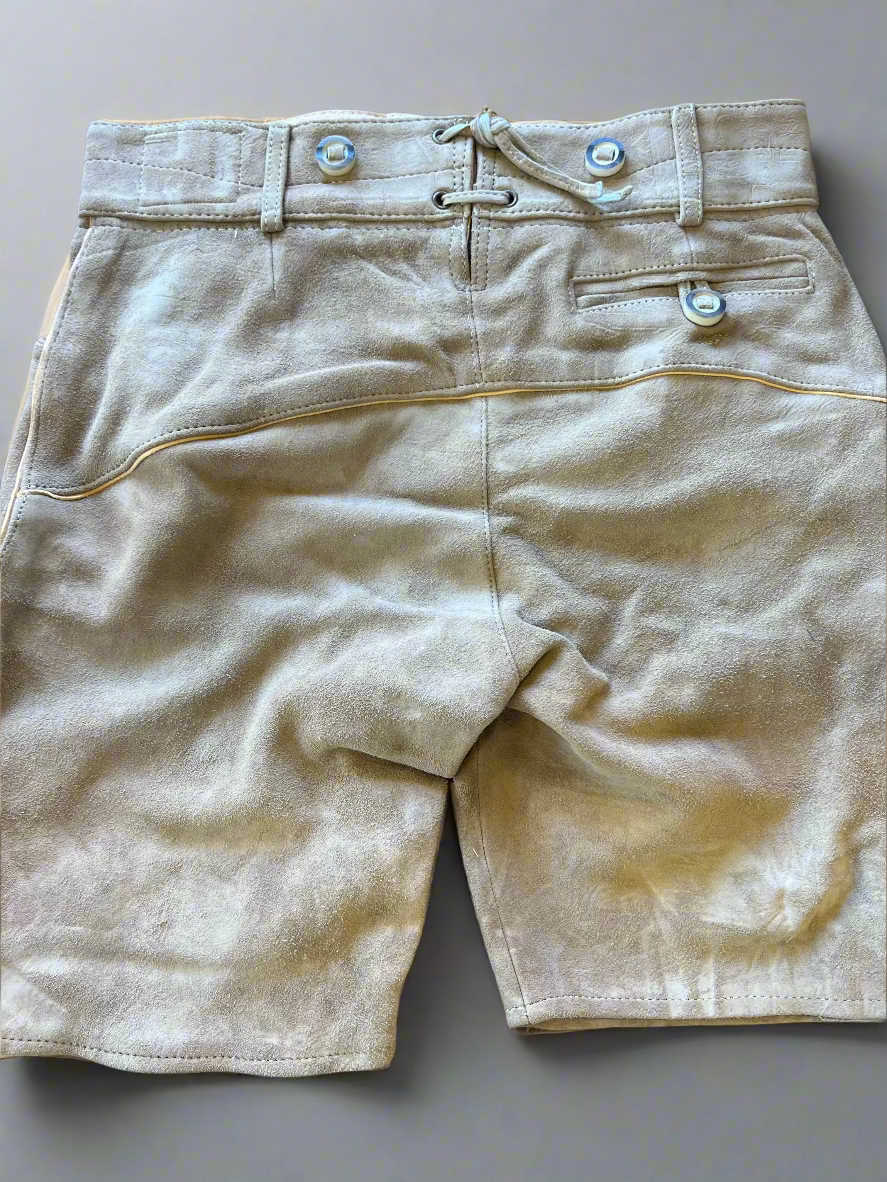 Men's Lederhosen "Vogtland3" H-Straps Light Brown (in USA stock)
