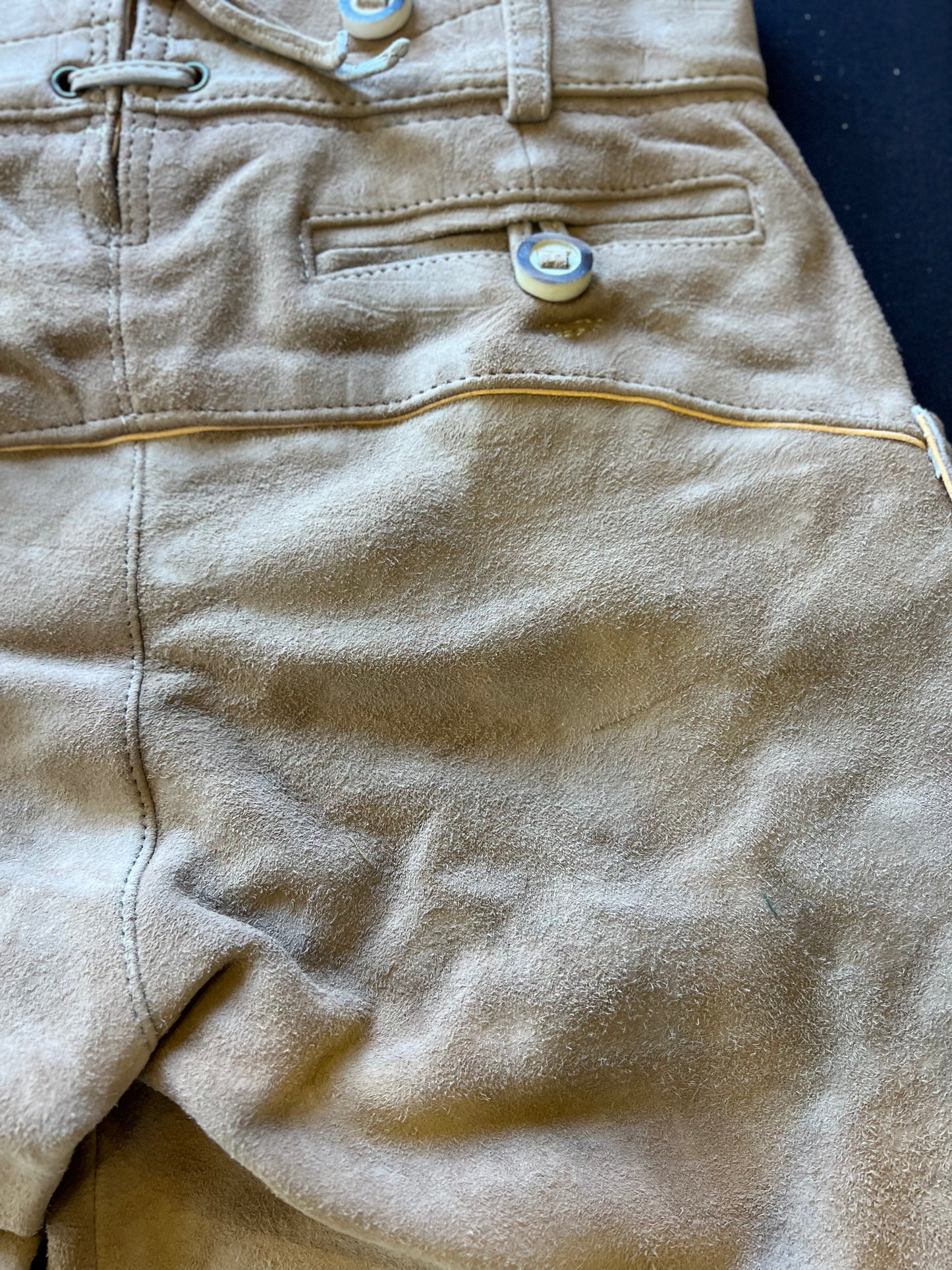 Men's Lederhosen "Vogtland3" H-Straps Light Brown (in USA stock)